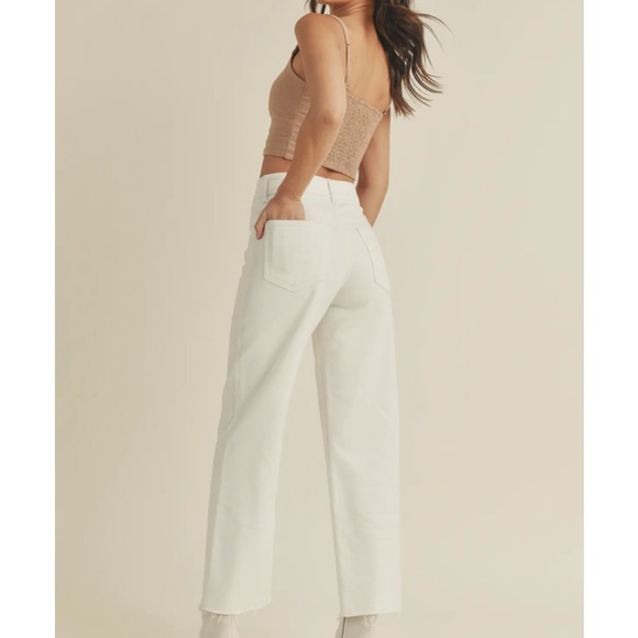 JUST BLACK NAUTICAL WIDE LEG DENIM IN CAMEL - Picture 3 of 7